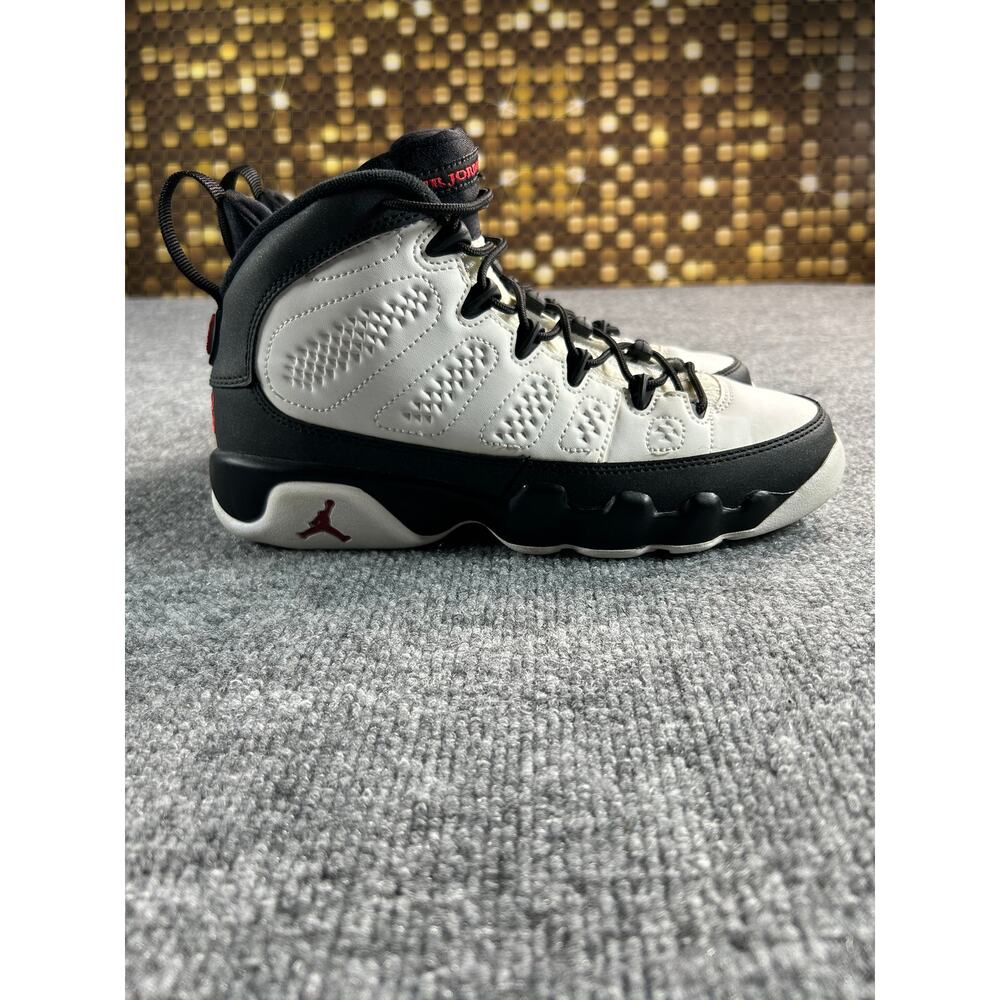 Air Jordan 9 Retro GS White Black Red Size 6Y 7W Basketball Shoes - Picture 7 of 12